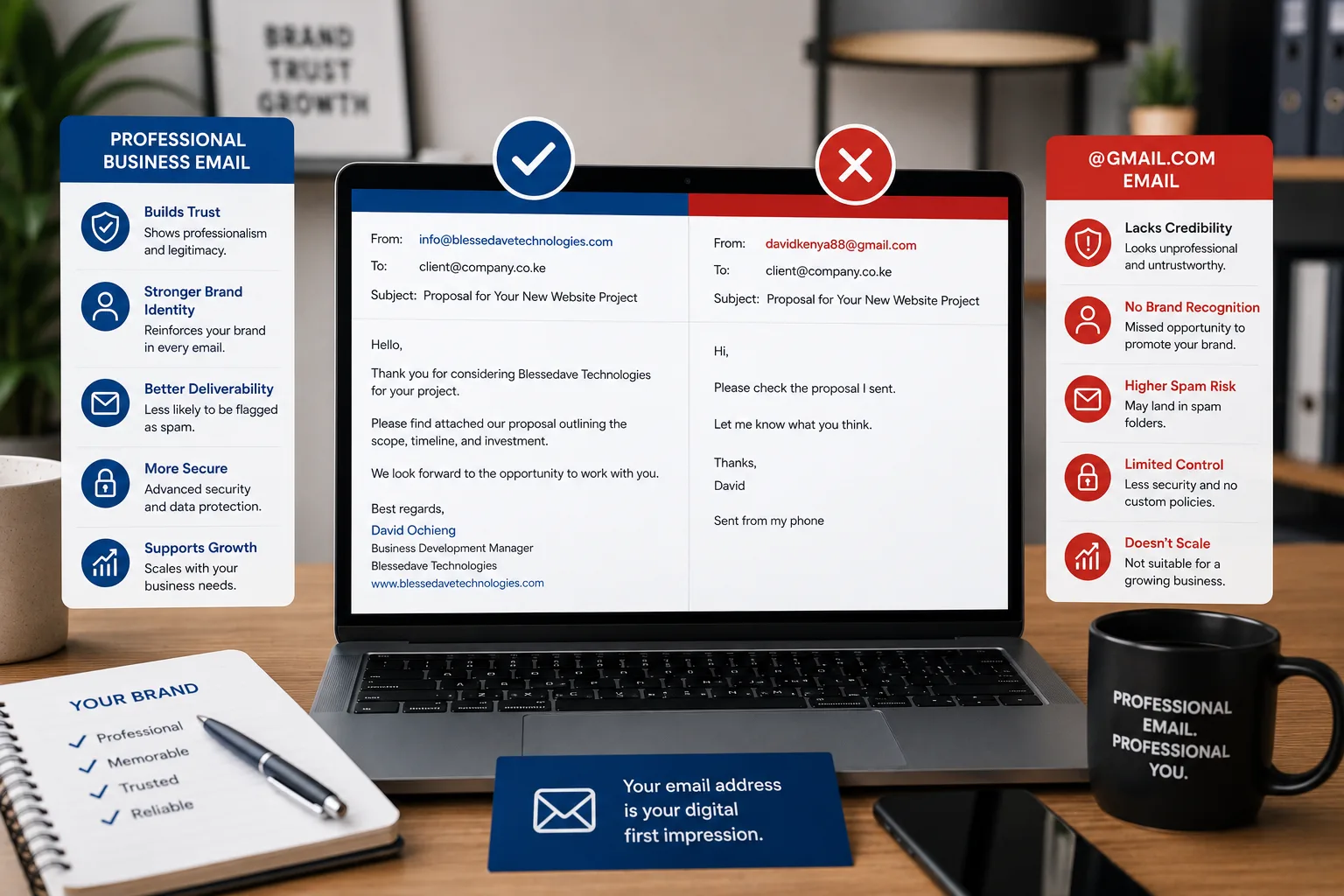 Professional Business Email: Why "@gmail.com" Is Costing You Credibility